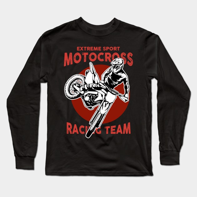 extreme motorcross Long Sleeve T-Shirt by Wagum Std